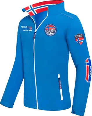 Zdjęcie produktu dla Męska kurtka softshell OFFSHORE Nebulus, ciepła kurtka outdoorowa, praktyczna i wszechstronna kurtka przejściowa, Q1320 - męska, kobaltowy niebieski, L