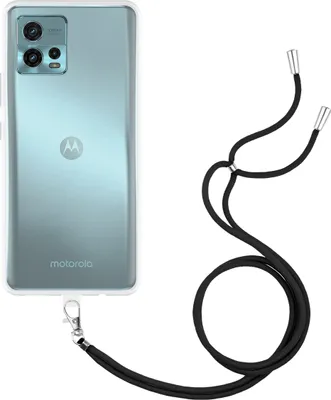 Image de Cazy Coque avec Cordon compatible avec Motorola Moto G72 Coque avec Cordon - Coque Flexible - Transparant