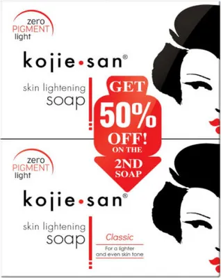 Produktbild von kojie-san Hautaufhellungsseife 135g mit Kojisäure gegen dunkle Flecken, Altersflecken, Narben, Melasma & Hyperpigmentierung