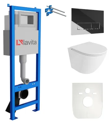 Produktbild von LAVITA WC-Set SOFI ONE LAV 101 LAV 200.3.2 spülrandlos Chrom