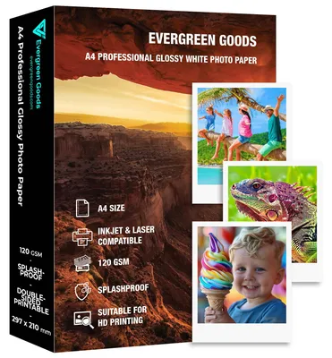 Fotopapier A4 glänzend, 100 Blatt, 120 g/m², doppelseitig bedruckbar