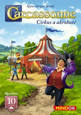 Zdjęcie produktu dla Mindok Carcassonne rozszerzenie 10: Cyrk i akrobaci (2025)