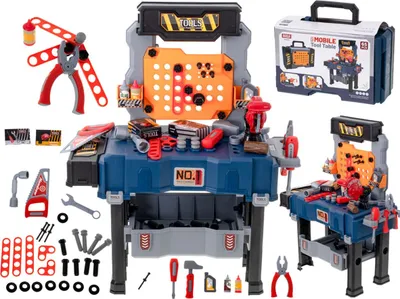 Obrázok produktu pre KIK KX5278 Detská dielňa pre deti s náradím 65 dielov