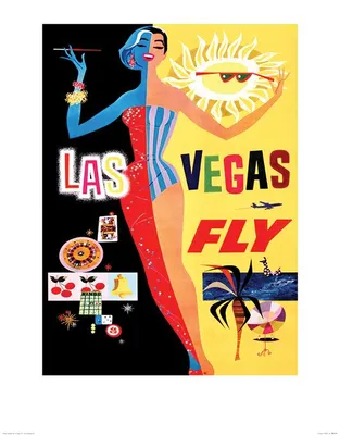 Imagen del producto de Las Vegas - Vuelo - Impresión artística - 60x80 cm - Póster