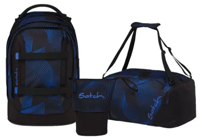 Produktbild von Satch, Schulrucksack-Set PACK Seismic Blue 3-teilig, ab 5. Klasse
