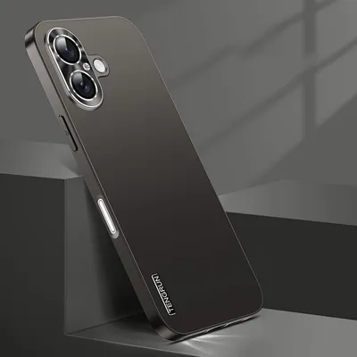 Obrázok produktu pre Puzdro na mobilný telefón Apple iPhone 16 Plus s dizajnom v jemne matnom kovovom vzhľade, čierne