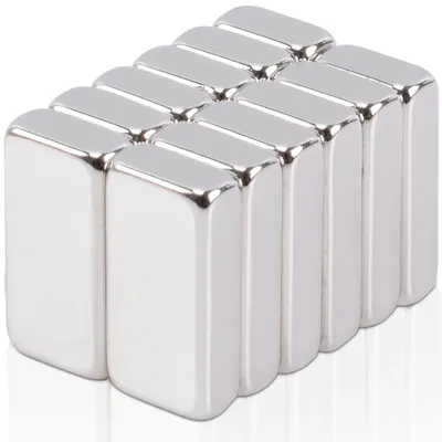 12 Neodym-Magnete 20x10x3 mm, rechteckig, stark, für Whiteboard
