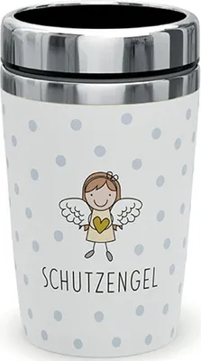 Produktbild von Thermobecher to go 240ml, Doppelwand-Edelstahleinsatz Motiv Schutzengel