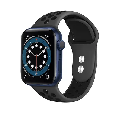 Produktbild von Crong Duo Sport - Armband für Apple Watch 44/45/46/49 mm (grau/schwarz)