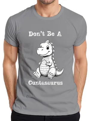 Produktbild von Don't Be A Cuntasaurus Dinosaurier lustig Geschenk Retro Herren T-Shirt, Grau, XXL
