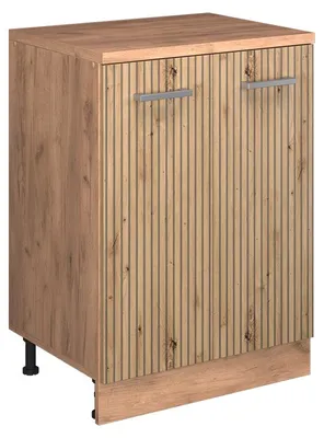 Image de Meuble pour combles Vicco Rion Chêne Artisan 60x81.6cm sans pente avec 2 portes, Model 60813
