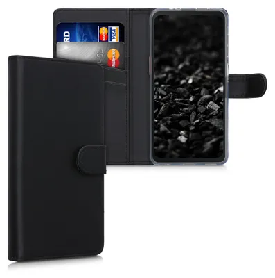 Produktbild von kwmobile Hülle kompatibel mit Samsung Galaxy Xcover Pro - Kunstleder Handyhülle mit Kartenfächern - in Schwarz