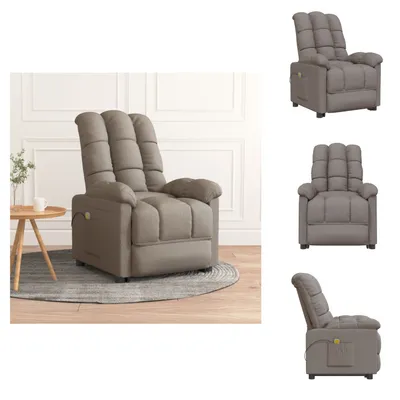 Immagine prodotto di vidaXL Sedia da massaggio in tessuto taupe - Sedia da massaggio