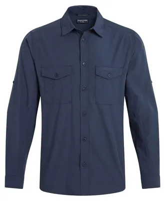 Image de Craghoppers - Chemise « Kiwi II » pour homme, manches longues CG2405 (4XL) (Bleu dégradé)
