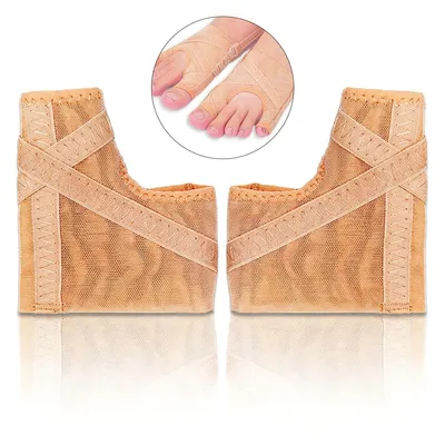 Produktbild von Hallux Valgus Korrektur Socken 2 Paar, Zehenspreizer Fußkorrektor, wiederverwendbar, schmerzlindernd & reibungsfrei für Damen & Herren-L