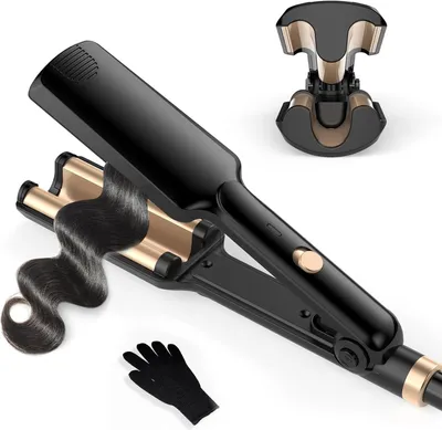 Produktbild von Lockenstab Welleneisen für Haare LCD-Anzeige 120-210℃, Mermaid Hair Waver für Wellen Haare, Beach Waves Geeignet für Anfänger, Reisegröße Waver