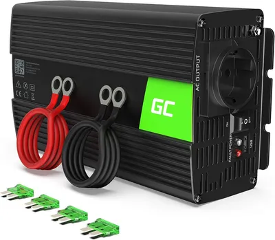 Imagen del producto de Convertidor de voltaje de 12V a 230V, 500W/1000W, onda sinusoidal pura