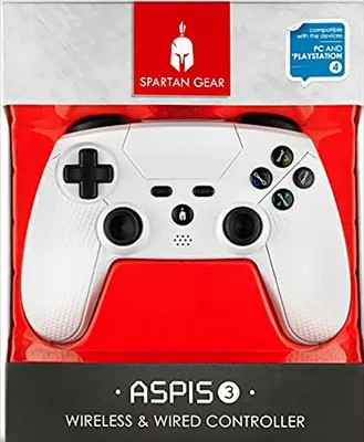Obrázek produktu pro Ovladač PS4 Spartan Gear bílý kabelový APSIS 3
