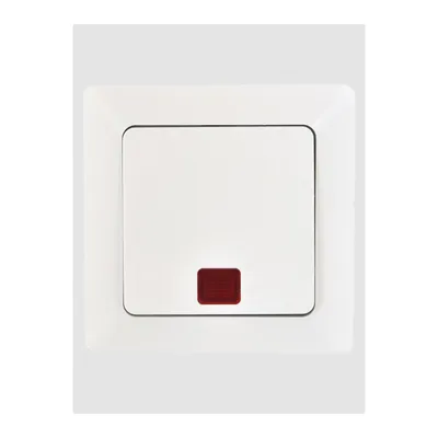 Zdjęcie produktu dla Przełącznik Heitech z lampką kontrolną, podtynkowy, AC250V/10A IP20