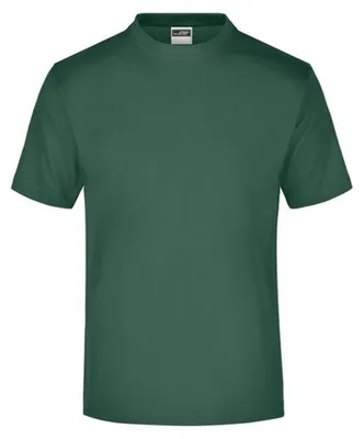 Imagen del producto de Camiseta "Medium" de cuello redondo, uni, para hombre/mujer, marca James and Nicholson, modelo LT2519 (Talla L), color verde oscuro