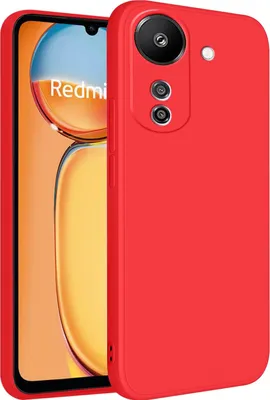 Produktbild von Hülle für Xiaomi Poco C65 /Redmi 13C 4G Slim Liquid Silikon Gel Gummi Stoßfest Schutzhülle Rot