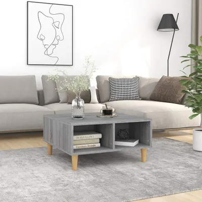 Produktbild von "Rabatt" Couchtisch modern - Wohnzimmertisch - Einfache Montage - Grau Sonoma 60x60x30 cm Holzwerkstoff - Kaffeetisch CC21055