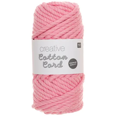 Produktbild von Rico Creative Baumwolle Cord, 25 m Rosa