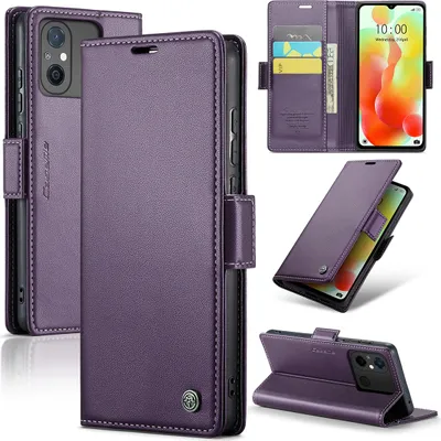 Produktbild von Redmi 12C Hülle, Leder Brieftasche Kartenfach Schutzhülle mit Standfunktion für Xiaomi Redmi 12C / Redmi 11A Lila