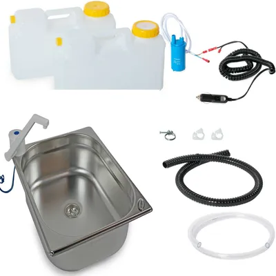 Image de 12V Camping Kit technique évier lavabo kit évier camping-car T4 T5 T6