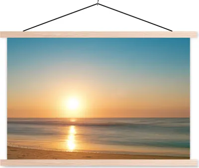 Produktbild von MuchoWow® Textilposter Meer - Farben - Sonne 60x40 cm mit holzfarbenen Rahmen - Bilder
