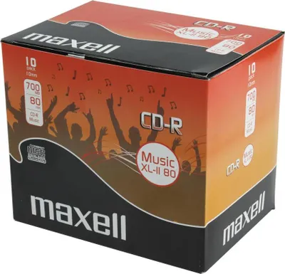 Produktbild von Maxell CD-R Music XL-II 10 Pack, CD-R, 700 MB, 52x, Schmuckkasten