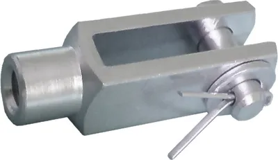 Produktbild von 5 Stück - Gabelkopf 5x20 - M5 + Sicherungsbolzen /Splintbolzen verzinkt