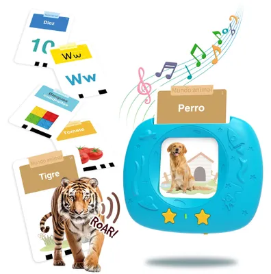 Immagine prodotto di Set di flashcard HOMESTEC per bambini dai 2 ai 4 anni: spagnolo, 288 parole