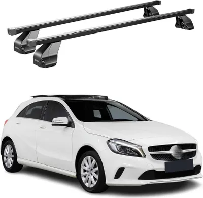 Produktbild von Menabo Dachträger für Mercedes A Klasse W176 2012-2018 75kg Stahl Schwarz 2x
