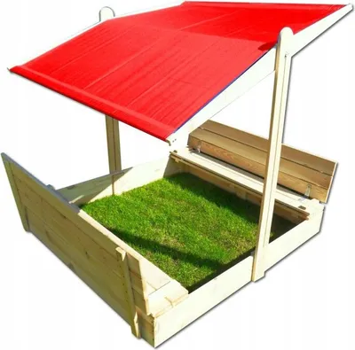 Image de Toit pour bac à sable 170 x 170 ; rouge