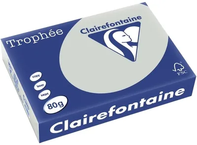Produktbild von Clairefontaine Multifunktionspapier Trophée A4 stahlgrau 80 g/qm 500 Blatt