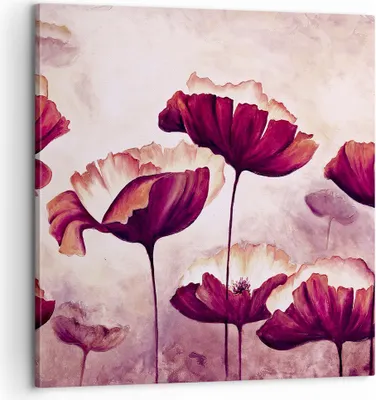 Produktbild von Bild auf Leinwand - Leinwandbild - Mohn Blume Wiese - 60x60cm - Wand Bild - Wanddeko - Wandbilder - Leinwanddruck - Bilder - Kunstdruck - Wanddekoration - Leinwand bilder - Wandkunst - AC60x60-3934