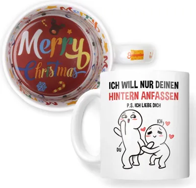 Produktbild von 22Feels Weihnachtsgeschenk Geschenk Frauen Männer Ehefrau Tasse Ehemann Freund Freundin Kaffeetasse Liebe Paar Beziehung Haferl Weihnachten