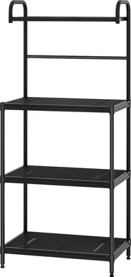 Immagine prodotto di Scaffale da cucina Scaffale per microonde a 4 livelli, scaffale in piedi in metallo, supporto per microonde con piedini regolabili, scaffale multifunzionale 60x34,5x136 cm