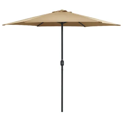 Image de vidaXL Parasol avec mât en aluminium 270x246 cm Taupe