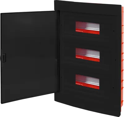 Produktbild von Sicherungskasten Einbau Verteilerkasten Unterputz Kleinverteiler IP40 SCHWARZ 36 MODULE