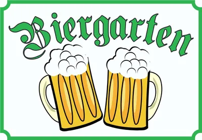 Produktbild von Biergarten Schild A4 (210x297mm)