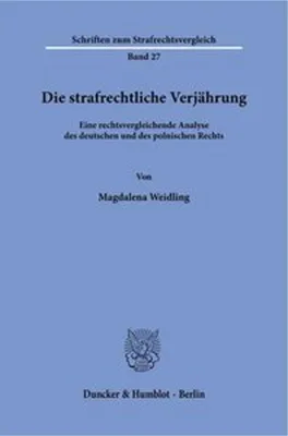 Zdjęcie produktu dla Die strafrechtliche Verjährung