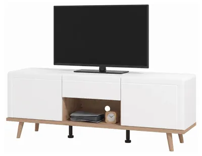 Produktbild von Dmora - TV-Schrank, 154x40x55h cm Weiß, eine Schublade