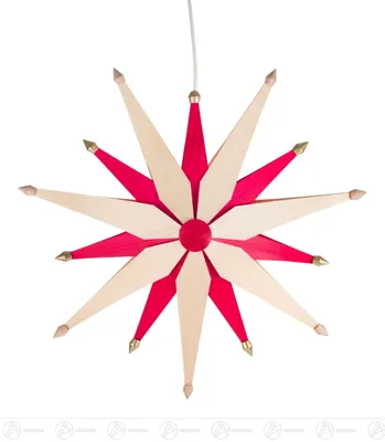 Produktbild von Fensterbild Weihnachtsstern Natur (47cm) von Dregeno Seiffen