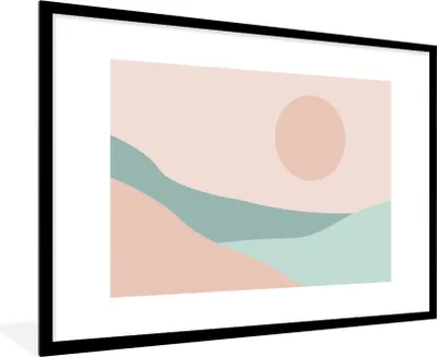 Produktbild von MuchoWow® Gerahmtes Poster Sommer - Strand - Meer - Sonne 90x60 cm - Poster mit Schwarzem Bilderrahmen Wandposter Rahmen Foto Bilder - Wanddekoration - Fotos