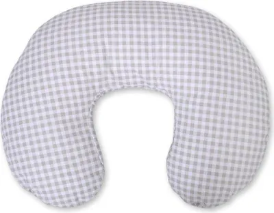 Obrázek produktu pro Kojící polštář, těhotenský polštář, ergonomická podpora - šedá kostka - pratelný potah