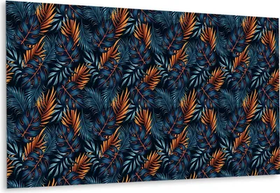 Produktbild von Vinyl Muster - Fliesenaufkleber PVC Fliesenfolie - Selbstklebende Vinyl , Exotische Blätter - 100 cm x 50 cm