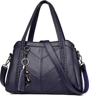Produktbild von Damen Hobo Schultertasche aus Kunstleder mit Schultergurt, Umhängetasche & Handtasche