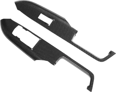 Productafbeelding van 2 stuks binnenbekleding voor de armsteunen van de deur, afwerking van koolstofvezel, vervanging voor Ford Mustang RHD 2015-2021